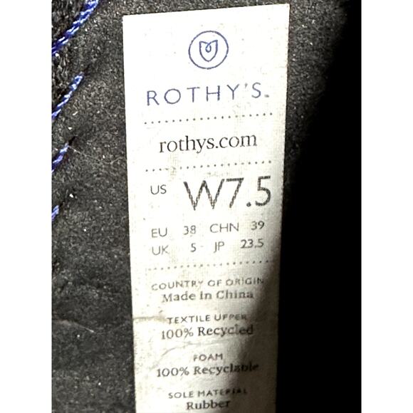 Rothy's The Flat Women's Cream Black Round Toe Knitted Flats Slip On Size 7.5 - Picture 10 of 10